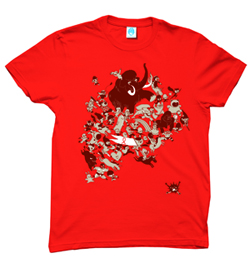 Le nouveau t-shirt "Ensemble contre le sida" dessin&eacute; par l'artiste Lulu
