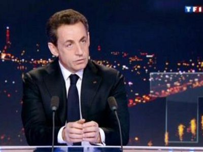 Le désormais candidat Nicolas SARKOZY sur le plateau de TF1 le 15 février 2012 c-est fait il est candidat