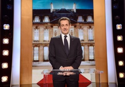 Le président sortant Nicolas Sarkozy, candidat UMP à l'élection présidentielle, le 12 mars 2012 dans l'émission parole de candidat le 12 mars 2012 sur TF1