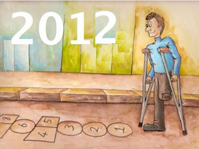 Allocation adulte handicape 2012 image représentant un homme amputé jouant a la marelle
