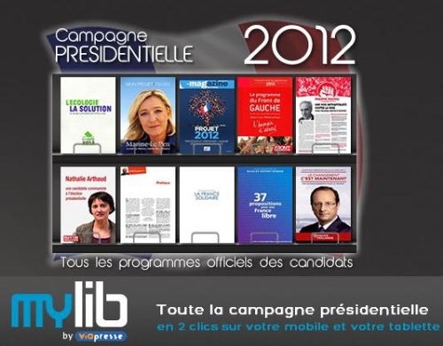 Affiche de présentation du programme destiné a télécharger le programme des candidats a l’élection présidentielle
