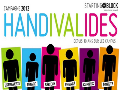 affiche handivalide comportant six personnage sur fond noir 