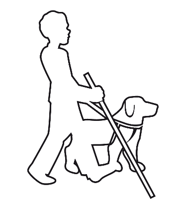 Un chien guide d'aveugle au main d'un non-voyant ©FHI