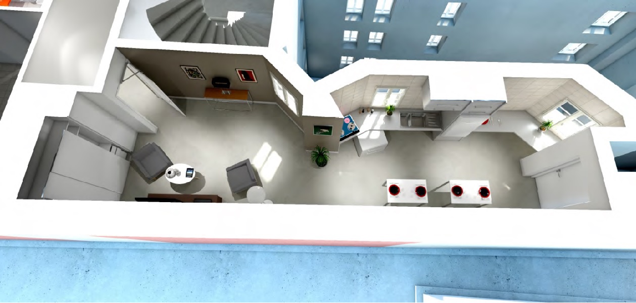 Centre Colliard Vue aérienne des espace commun