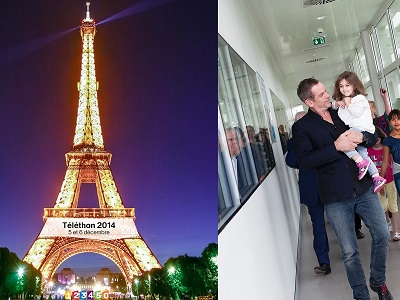 Telethon 2014_Tour_Eiffel_et_son_parrain_Garou