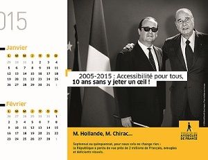 Calendrier Aveugles de France 2015