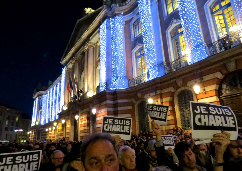 Manifestation Charlie Hebdo Place du capitole