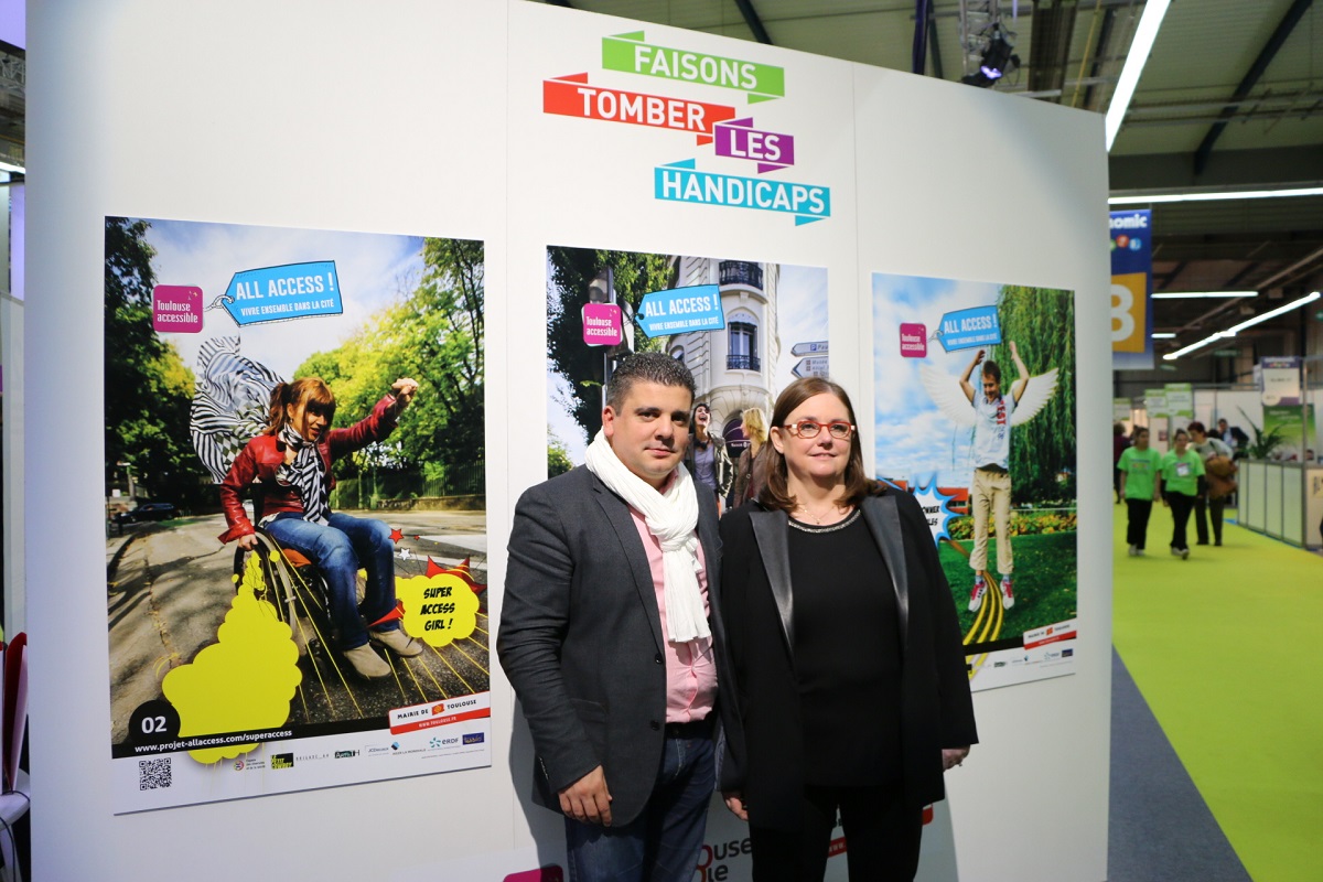 Christophe ALVES sur le Stande de la ville de Toulouse au Salon Autonomic Sud