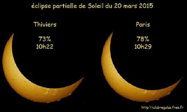 Soleil eclipse partielle du 20 mars 2015