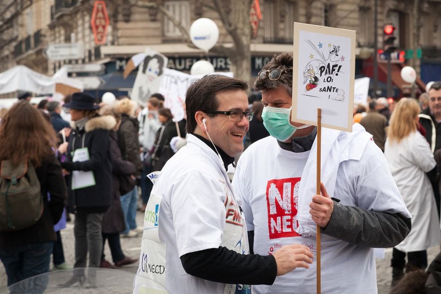 Manifestation des syndicats de medecins