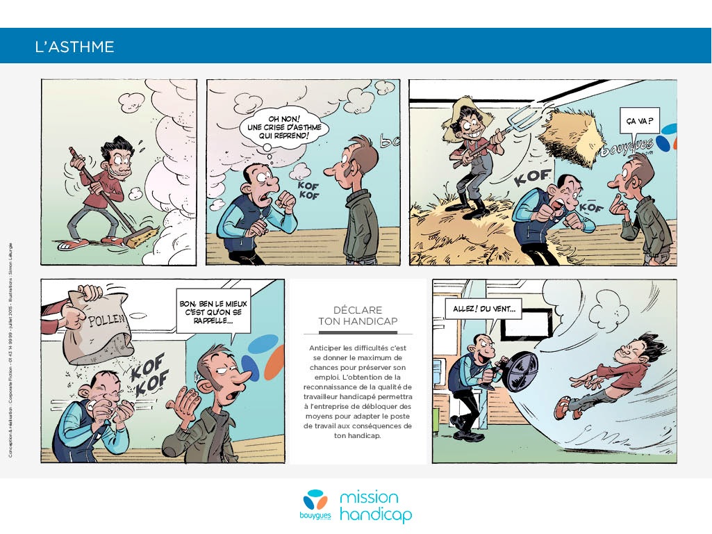Bande dessine campagne handicap invisible Bouygues Telecom