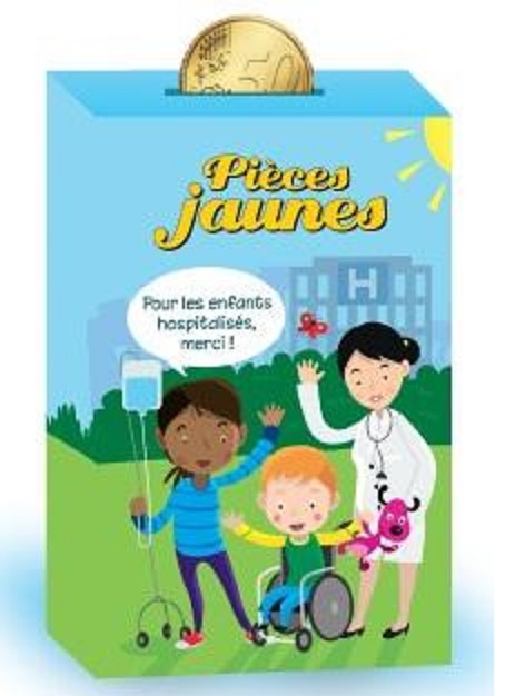 Tirelire operation piece jaune