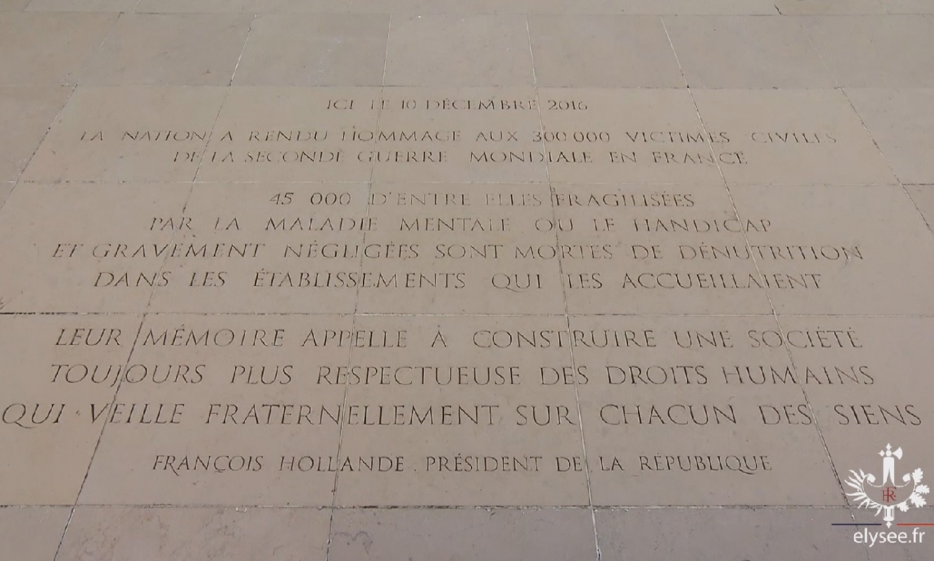 Ceremonie d hommage aux victimes civiles handicapees ou malades la plaque commerative