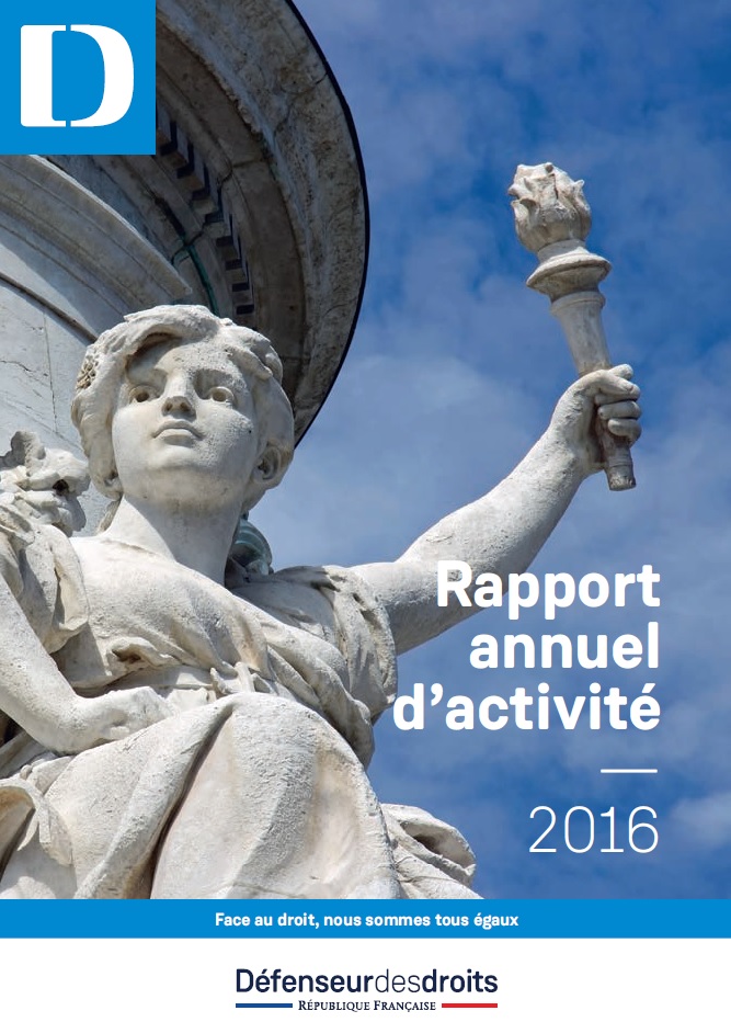 Couverture du rapport annuel du defenseur des droits 2016