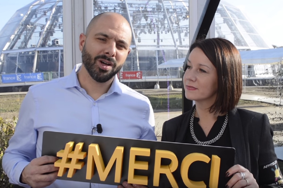 Nicolas et Samantha  ambassadeurs du Telethon 2016 et parent de la petite Elena