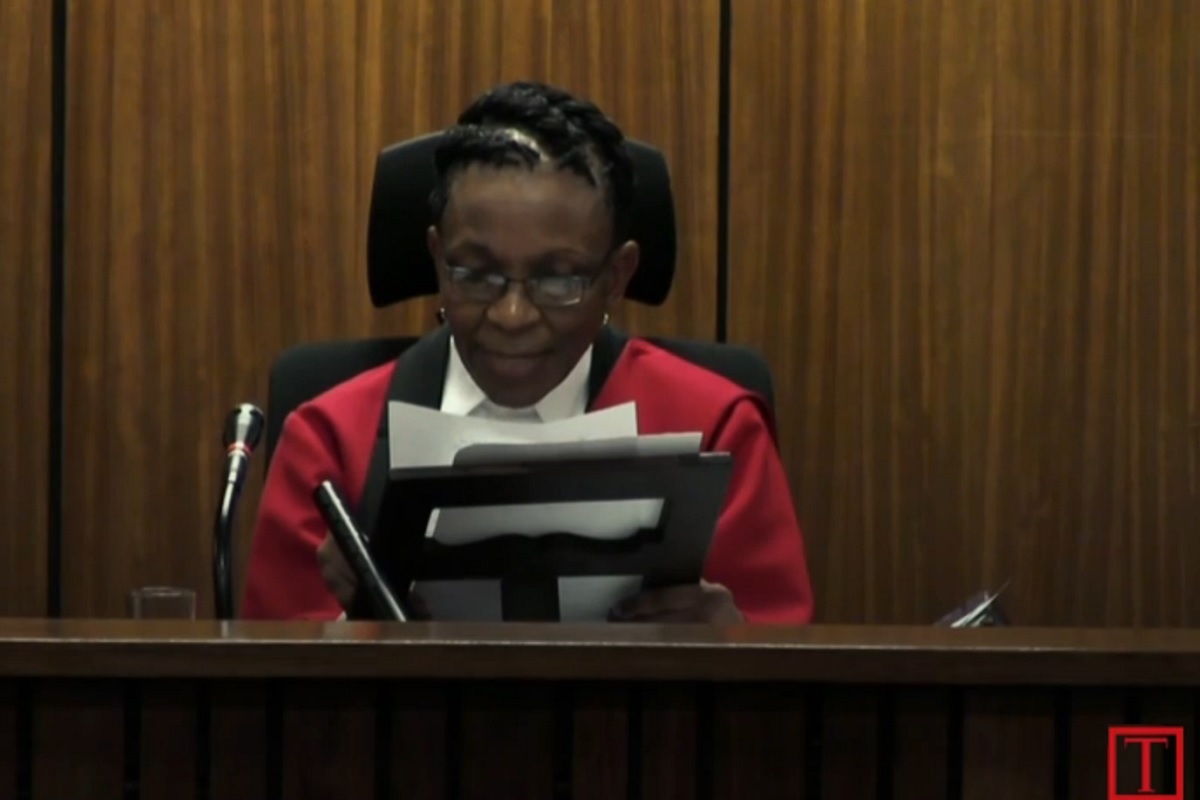 La Juge lors de la lecture du deliberee condamnant Oscar PISTORIUS six de prison ferme