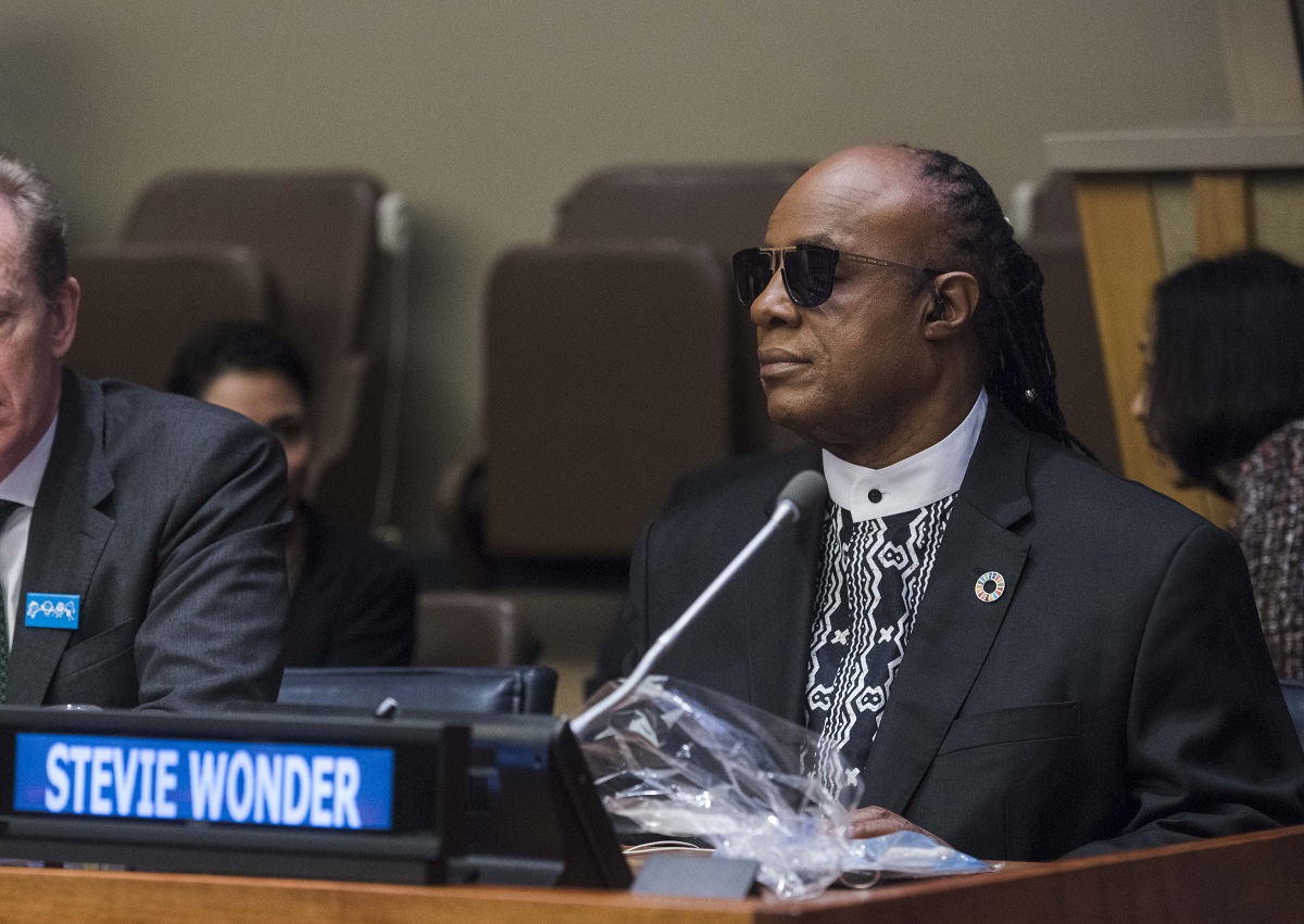 Stevie Wonder a l Assemblee generale reunit en Convention sur les droits des personnes handicapees