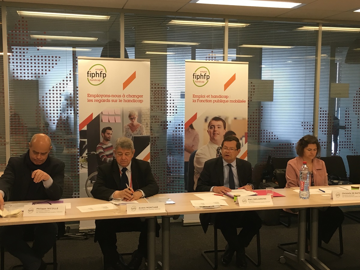 André Montané lors de la conférence de presse sur le bilan du rapport d'activité 2015 du Fiphfp le 24 Mai 2016 à Paris © (Archive 2016) FIPHFP / Facebook 