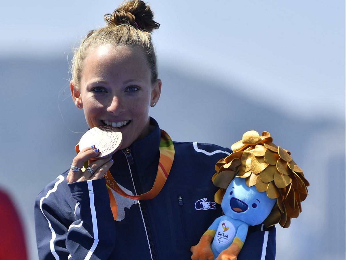 Gwladys LEMOUSSU gagne le Podium Medaille Bronze dans le Para Triathlon