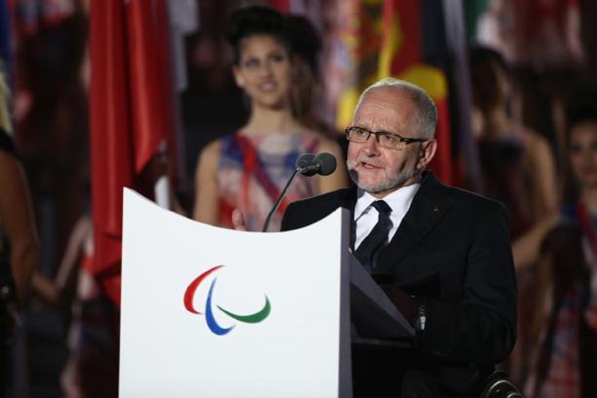 Le President du CIP Sir Philip Craven lors de la ceremonie d ouverture de Rio 2016