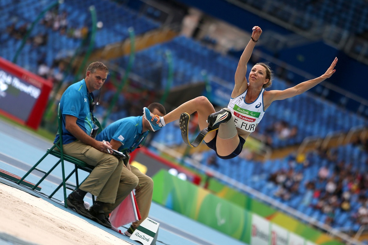 Marie Amelie Le Fur Medaille d or lors de son saut en longeur