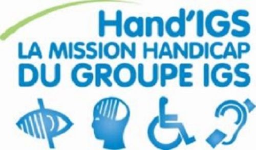 Logo Hand'IGS la mission handicap une des grandes écoles Française spécialisé dans les ressources humaines notamment