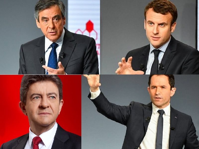 Francois FILLION Emanuelle MACRON J Luc MELANCHON et Benoit HAMON invite du comite d entente des associations representative du handicap aucun ne sera venu