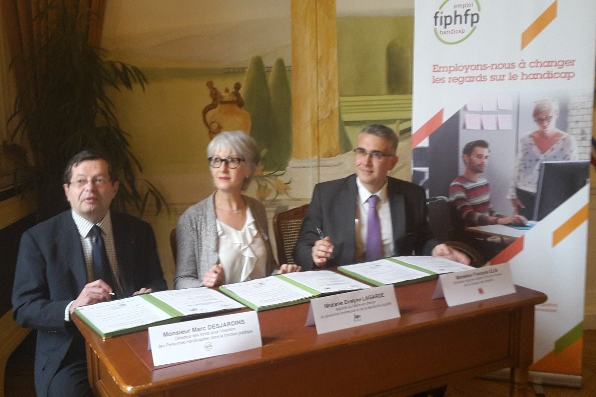 La Ville d Aulnay et le fiphfp signent une convention pour favoriser emploi et son maintien personnes en situation de handicap