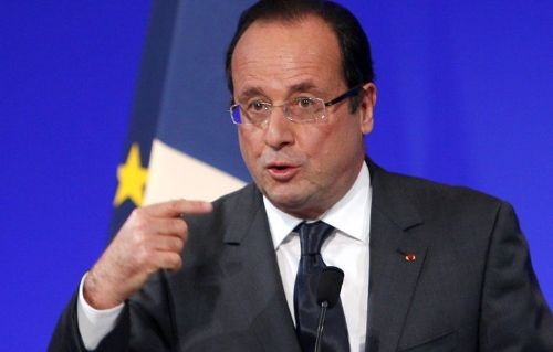François Hollande à Lens le 4 décembre 2012 en plein discours