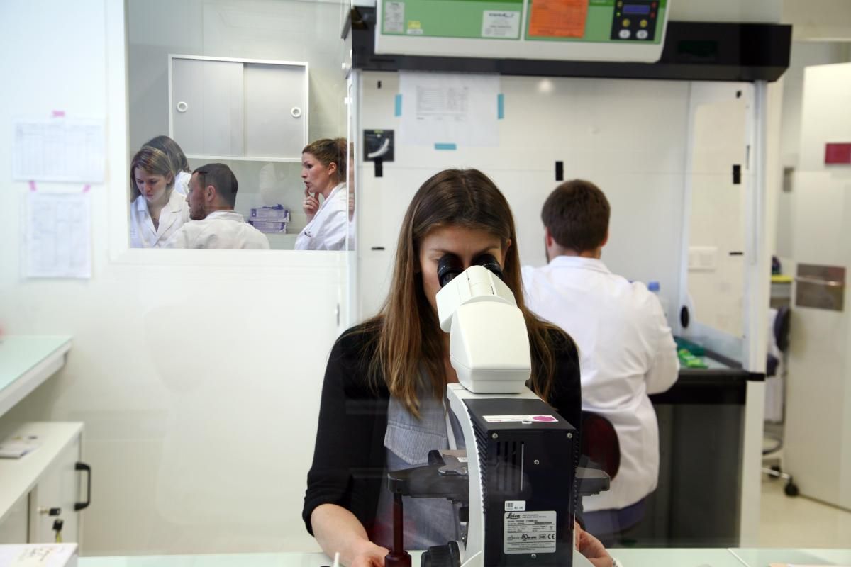 Des scientifiques au sein d un laboratoire de recherche IUCT Oncopole