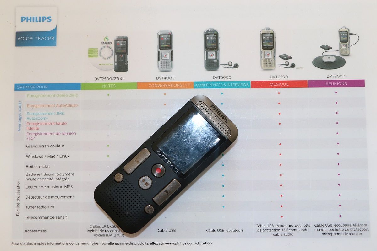 Enregistreur Philipps version DVT2500 2700
