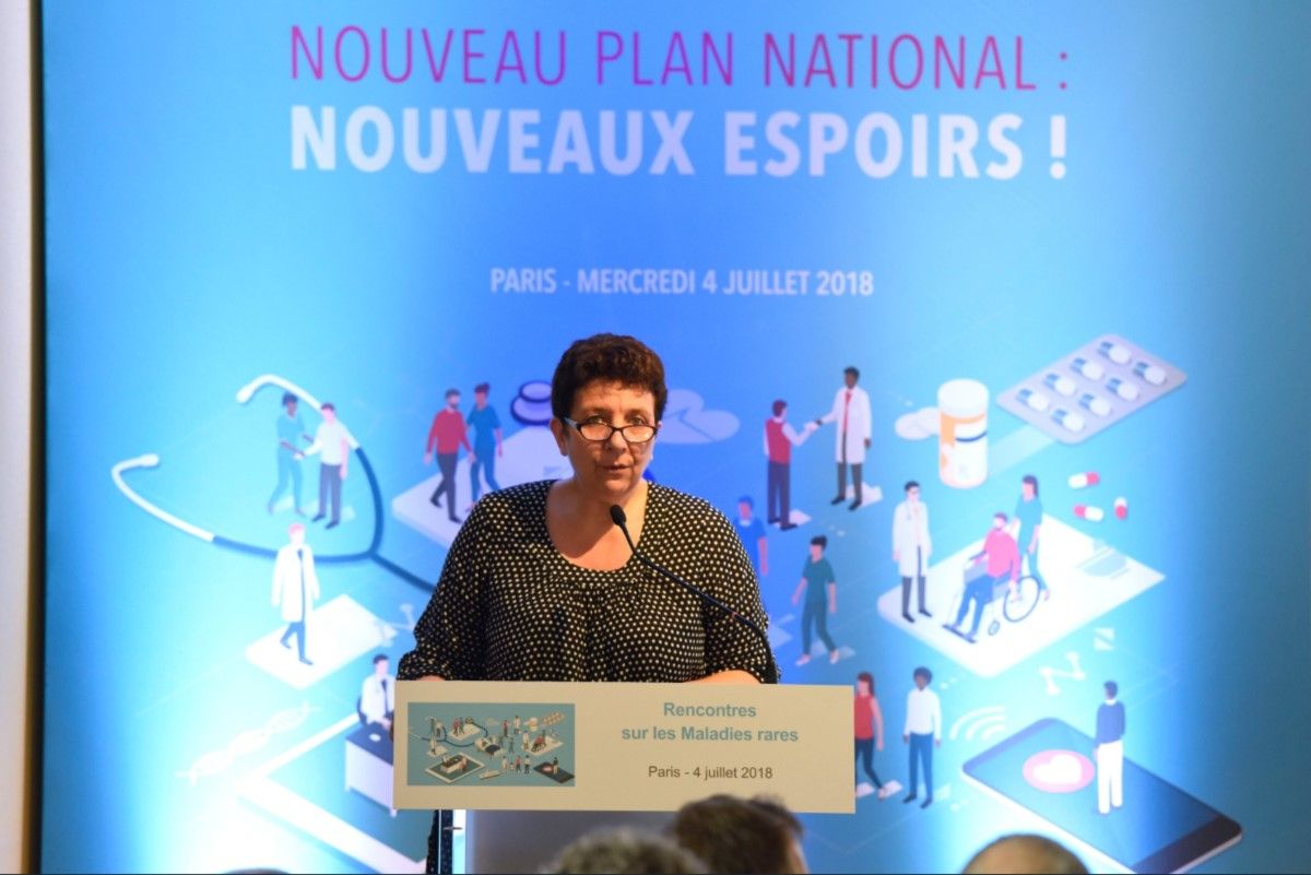 Fréderique VIDAL Ministre lEnseignement superieur de la Recherche et de lInnovation lors de son discours au rencontre sur les maladies rares