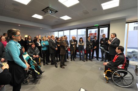 Lancement du Handitour au siège de Quille construction a Nantes© Willy Berré