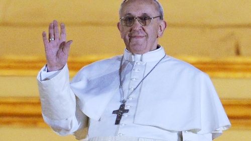 Le pape francois 1er en mémoire a saint Francois d'assise
