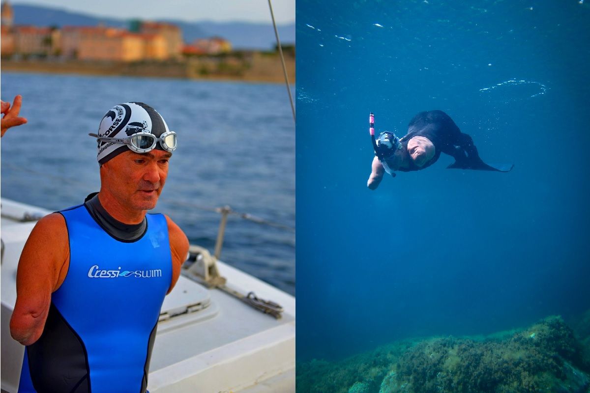 Thierry CORBALAN auteur de plusieurs defi qui s apprete a tour de Corse a la nage