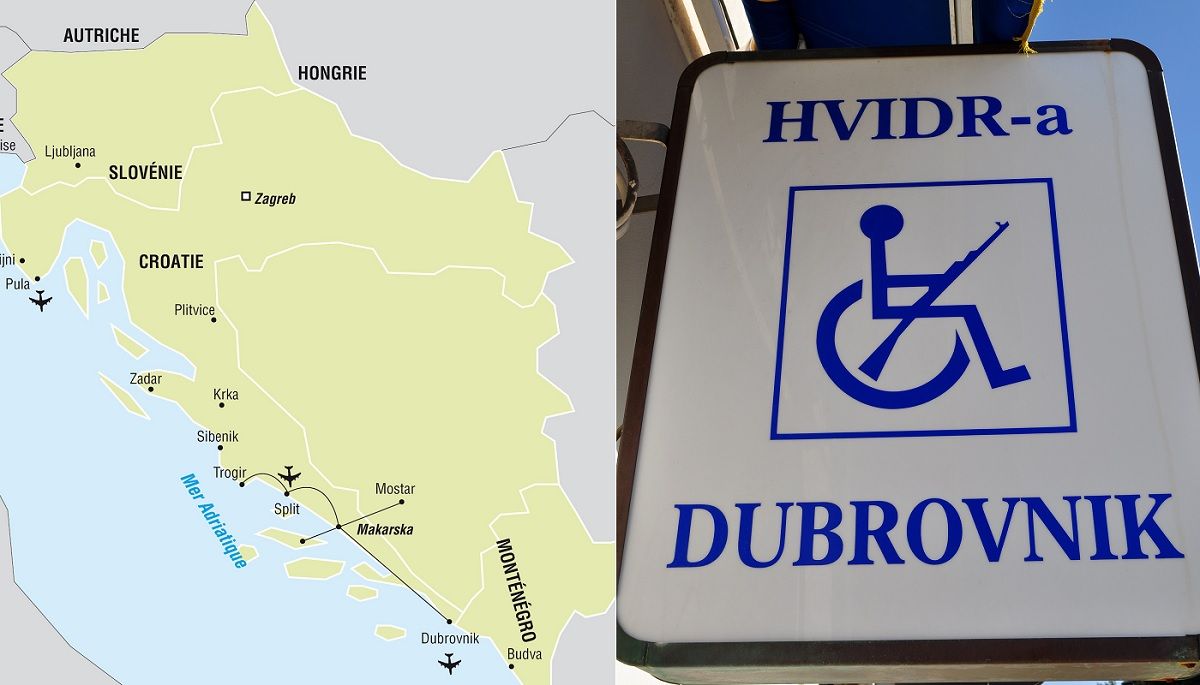 Croatie et panneau Handicap