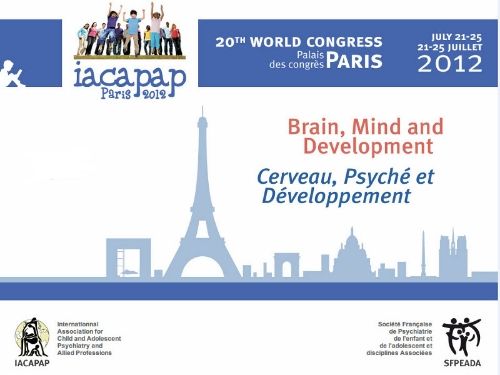 affiche du congres mondiale de la psychiatrie et enfant a paris