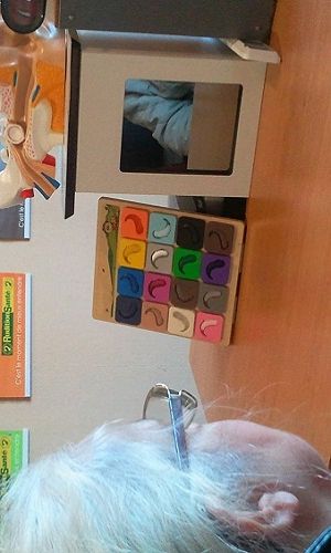 Une femme âgée de 70 ans dans chez un audioprothésiste pour un teste dans le cadre d'un appareillage à Toulouse.©Stéphane LAGOUTIERE / FHI