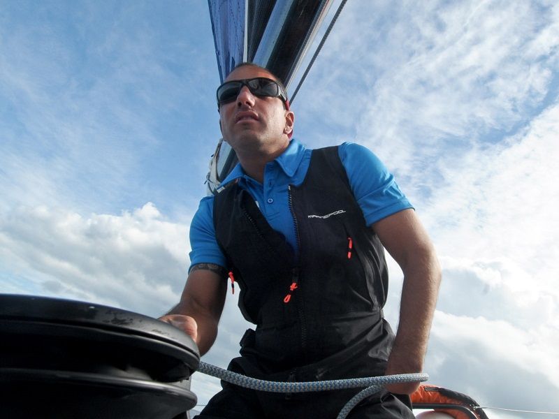 Transat Jacques Vabre a la barre Damien SEGUIN