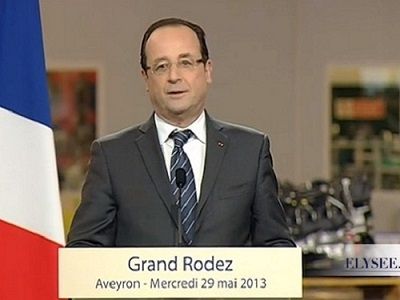 Francois Hollande en visite Rodez et a Castre le 30 mai en Midi-Pyrénées a voulu rappeler que la France resté souveraine pour décider de ces réformes