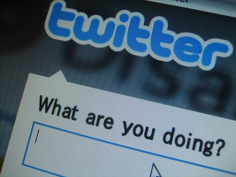 Logo du reseau social twitter prise en photo sur un ecran ordinateur
