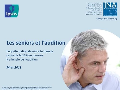 Affiche de la couverture de l’enquête IPSOS pour la journée nationale de l'audition