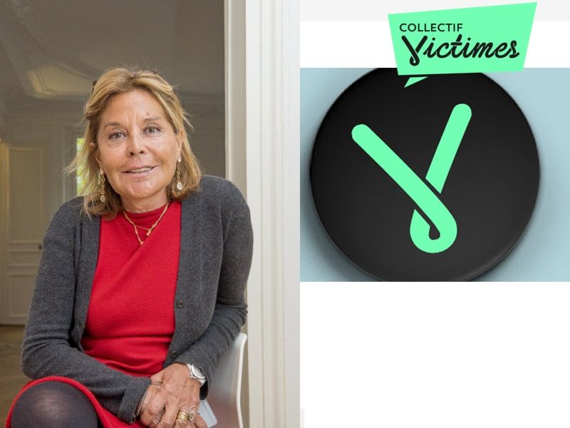 Maitre Jehanne COLLARD Avocat au barreau de Paris et presidente de le Collectif victime et Logo de l association