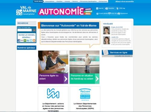 Page acceuil du site du val de marne
