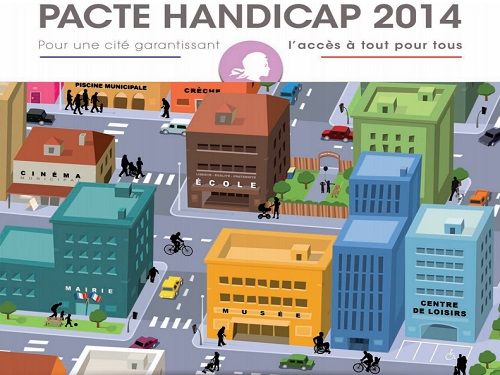 Affiche partiel de du pacte handicap apajh signé par les candidats au municipale de 2014