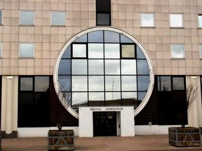 la Facade du Tribunal administratif de Cergy Pontoise dans le Val-d'Oise qui a accueilli le procès en référé