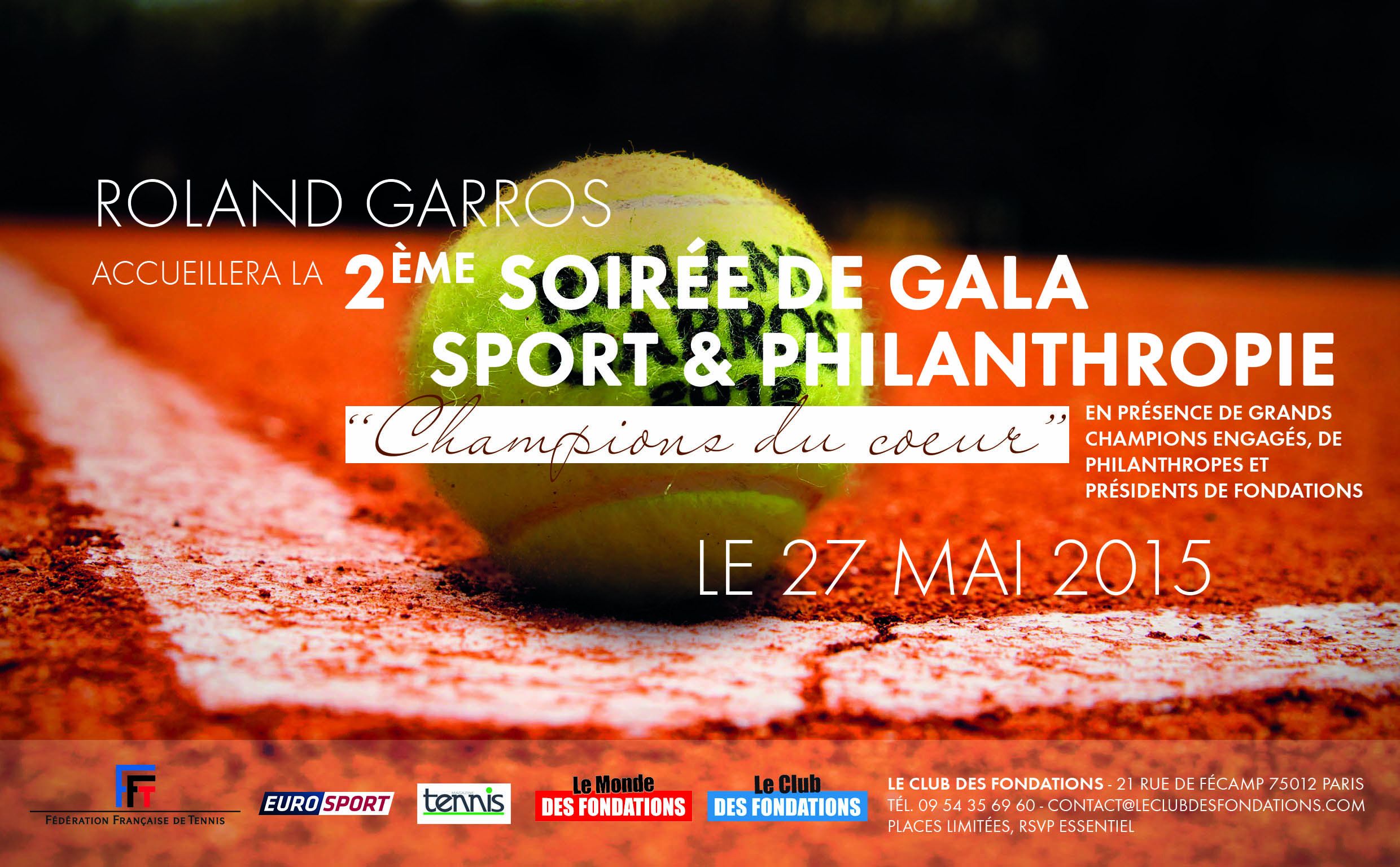 Affiche Sport et Philanthropie a Rolland GARROS