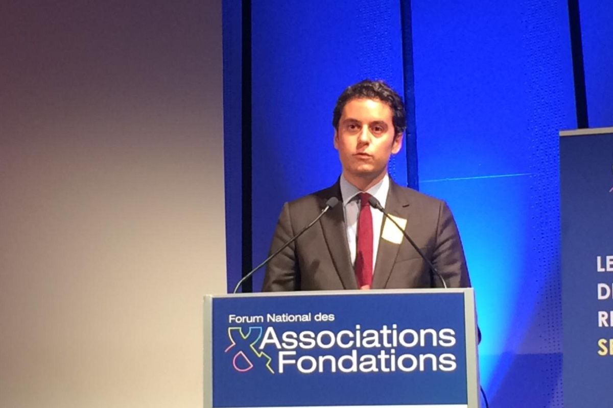 Gabriel ATTAL Secretaire dEtat charge de lengagement du service national universel et de la vie associative