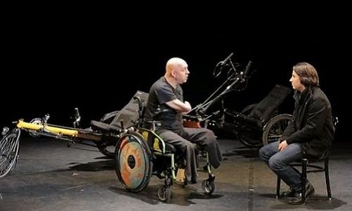 De gauche a droite Philippe CROIZON et Jeremy FERRARI sur scène