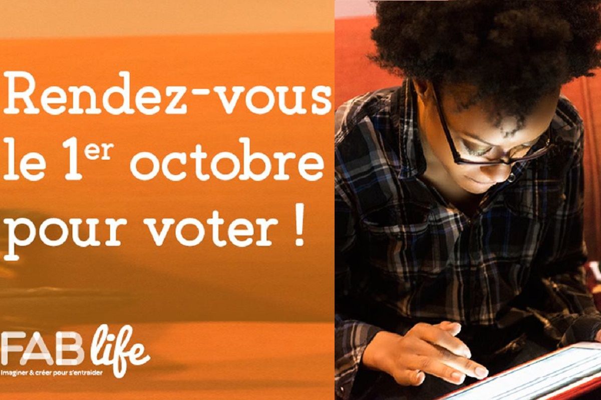 Affiche annonce de mise en ligne pour le vote du concours 2016 FAB Life